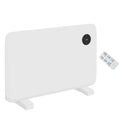 Hvit slank panelovn med touchpanel
