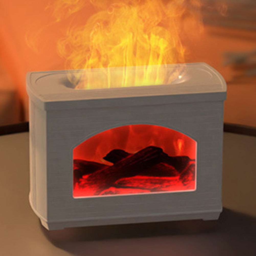 Luftfukter som peis med flammeeffekt, dekorativ og trygg, ABS