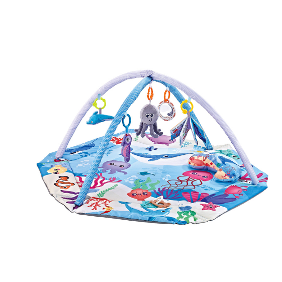 Vikbua™ Babygym og lekematte med buer og hengende leker