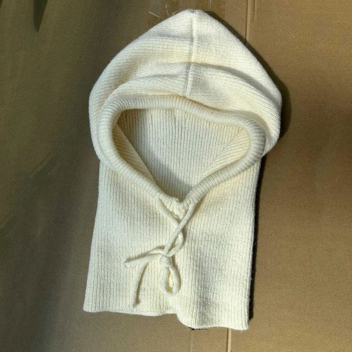 Vikbua™ Strikket hette i kasjmir med innebygd halsvarmer
