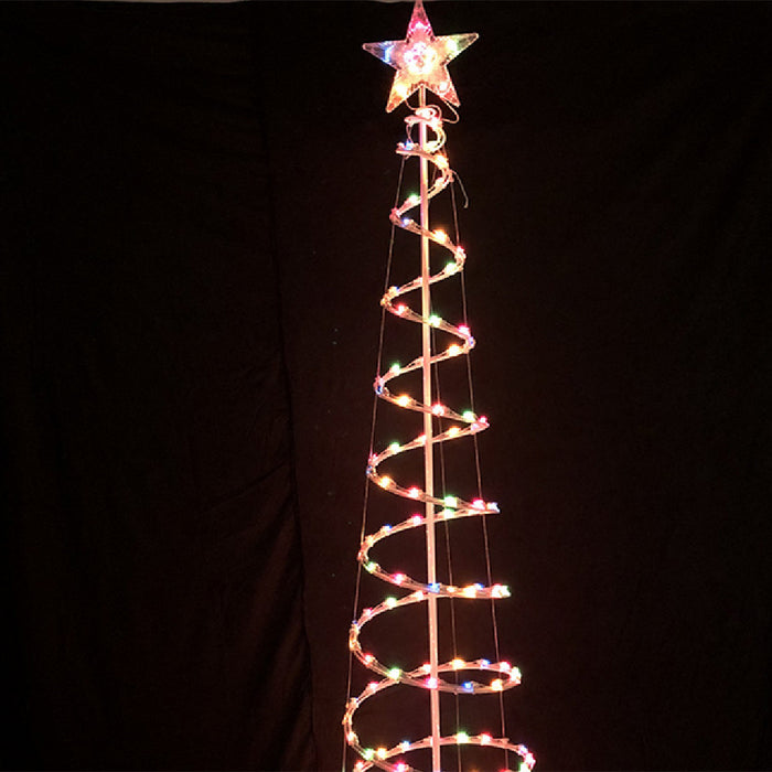 Vikbua LED-spiraljuletre på 180 cm med stjerne