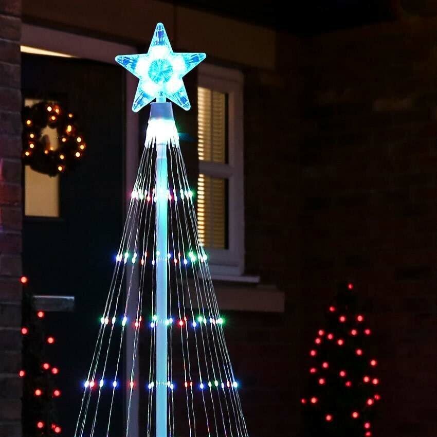 Vikbua™ Animert LED-juletre for utendørs bruk med fargerikt lysshow