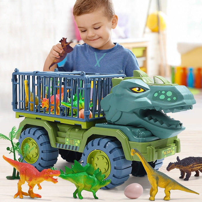 Vikbua™ Dinosaurlastebil med realistiske dinosaurfigurer