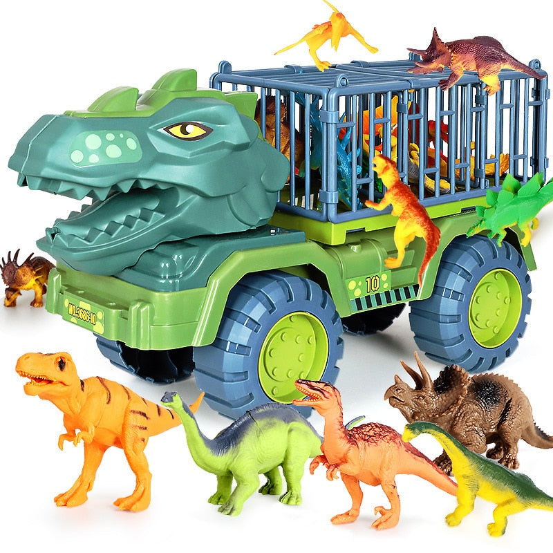 Vikbua™ Dinosaurlastebil med realistiske dinosaurfigurer