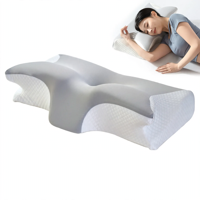 Vikbua™ Formet nakkepute med sommerfugldesign og medium støtte