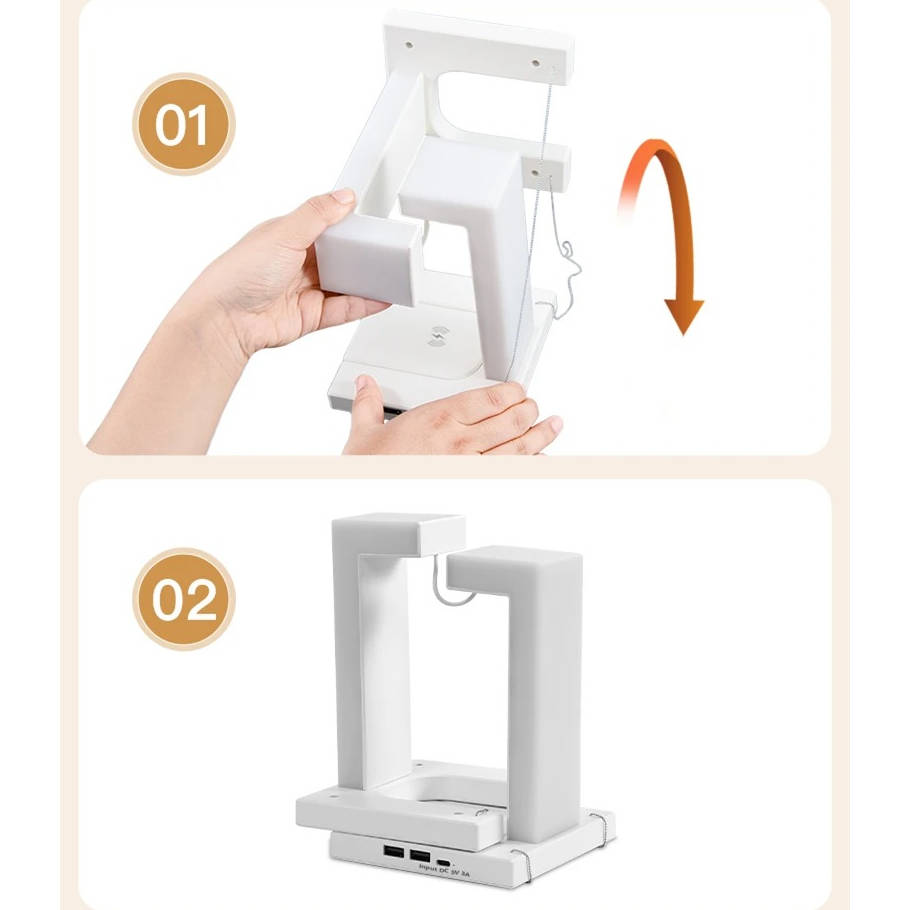 Vikbua™ Svevende bordlampe med trådløs lader på 10 W