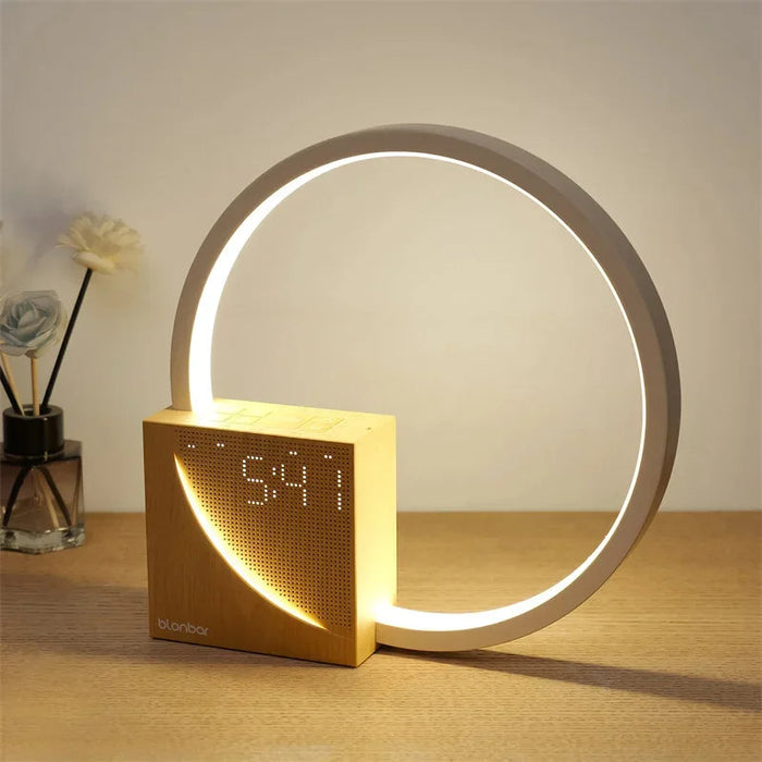 Vikbua™ Nattbordslampe med touch, naturlyder, klokke og vekkelys
