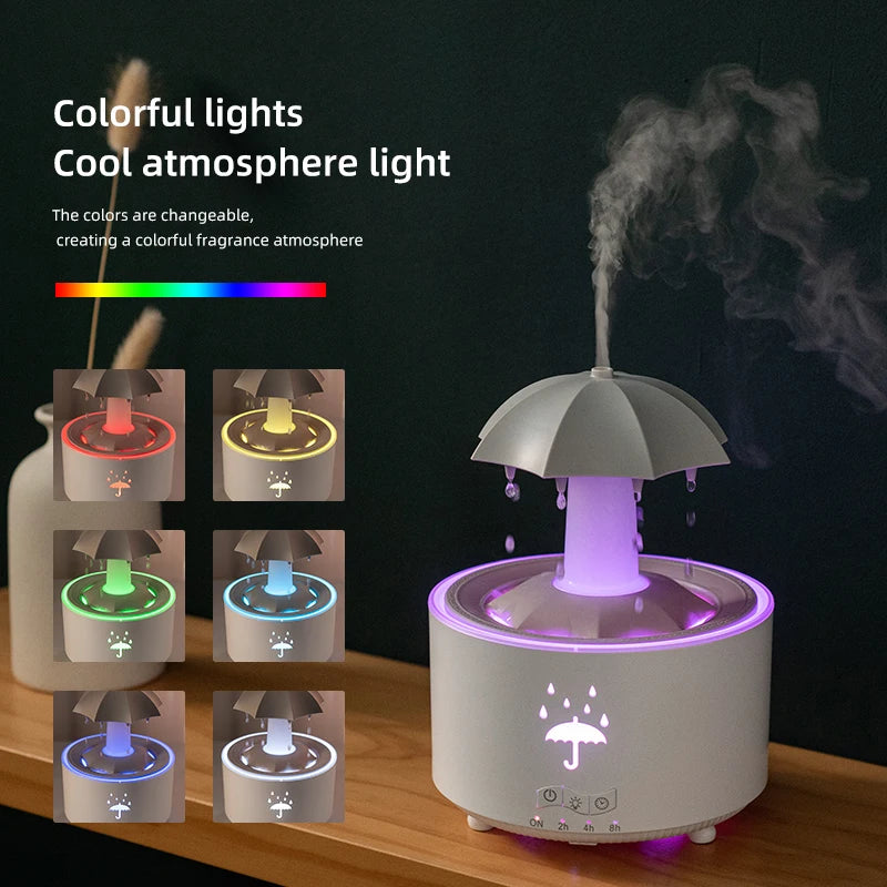 Vikbua™ Luftfukter og duftspreder med paraplydesign og LED-lys