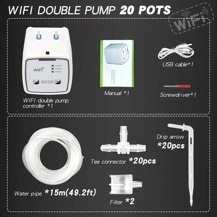 Vikbua™ Smart automatisk vanning med wifi for opptil 20 potter