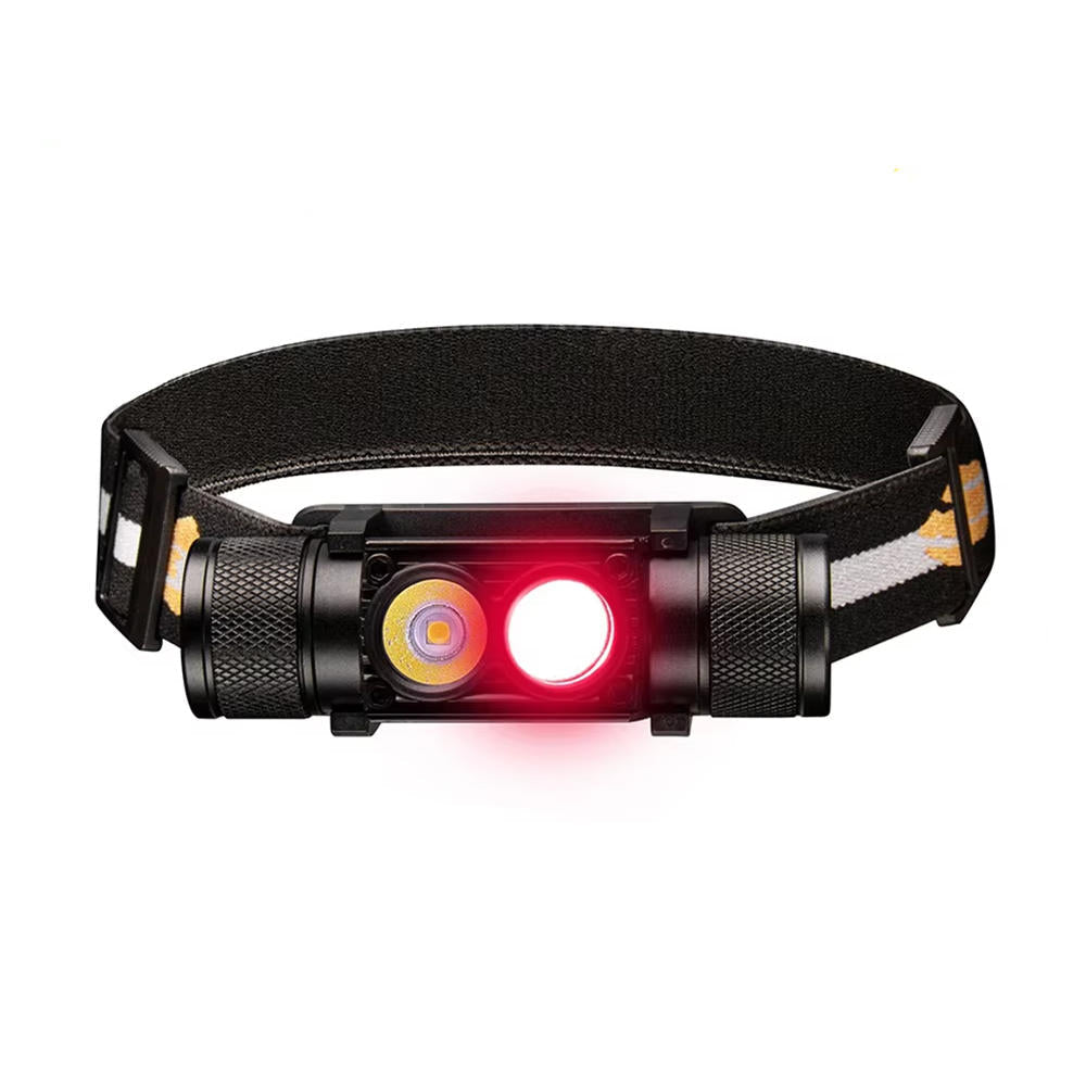 Vikbua™ Oppladbar hodelykt med hvitt og rødt LED-lys