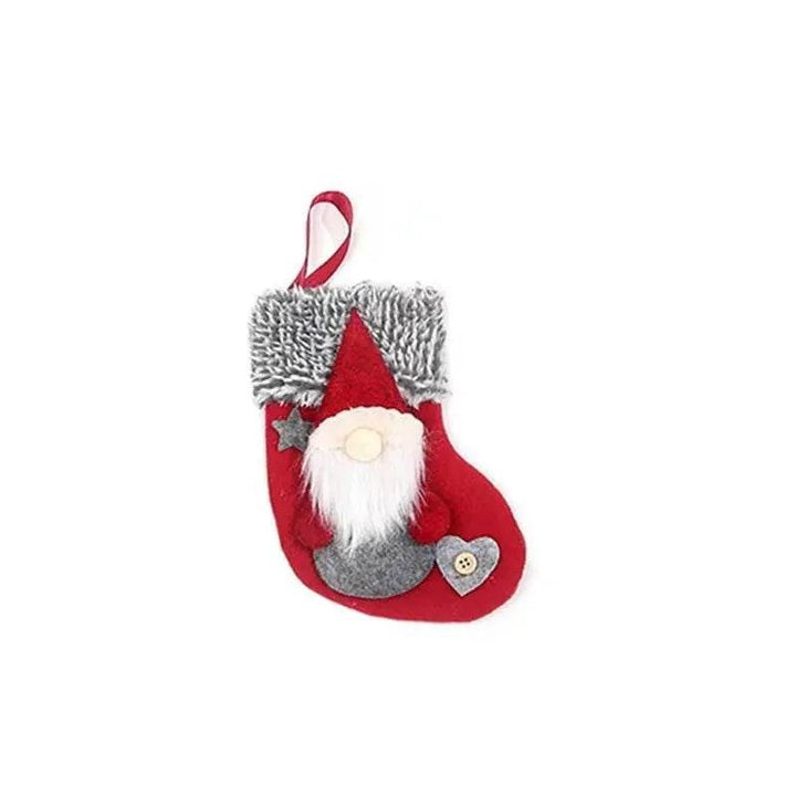 Vikbua™ Liten julestrømpe i plysj til oppheng på juletreet