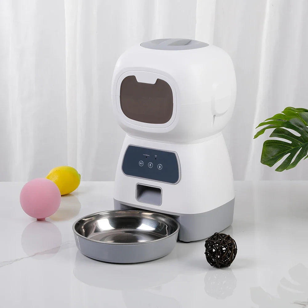 Vikbua™ Automatisk fôrautomat med taleopptak for katt og hund