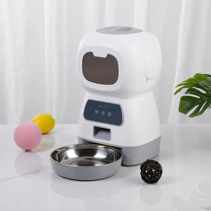 Vikbua™ Automatisk fôrautomat med taleopptak for katt og hund
