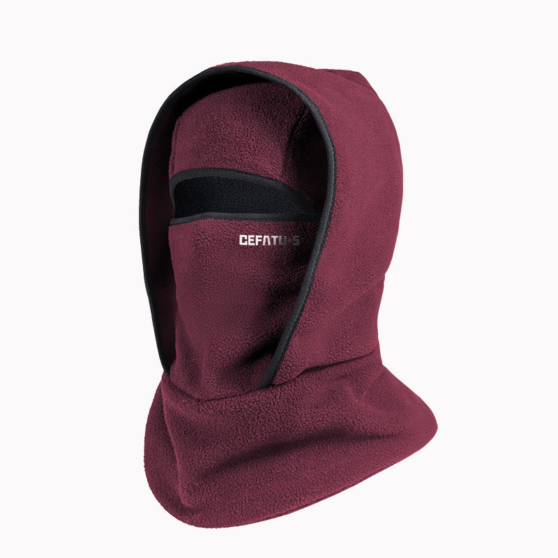 Balaklava i polarfleece med øyeåpning