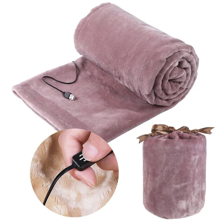 Vikbua™ Myk fleecepledd med USB-varme og knappekontroll