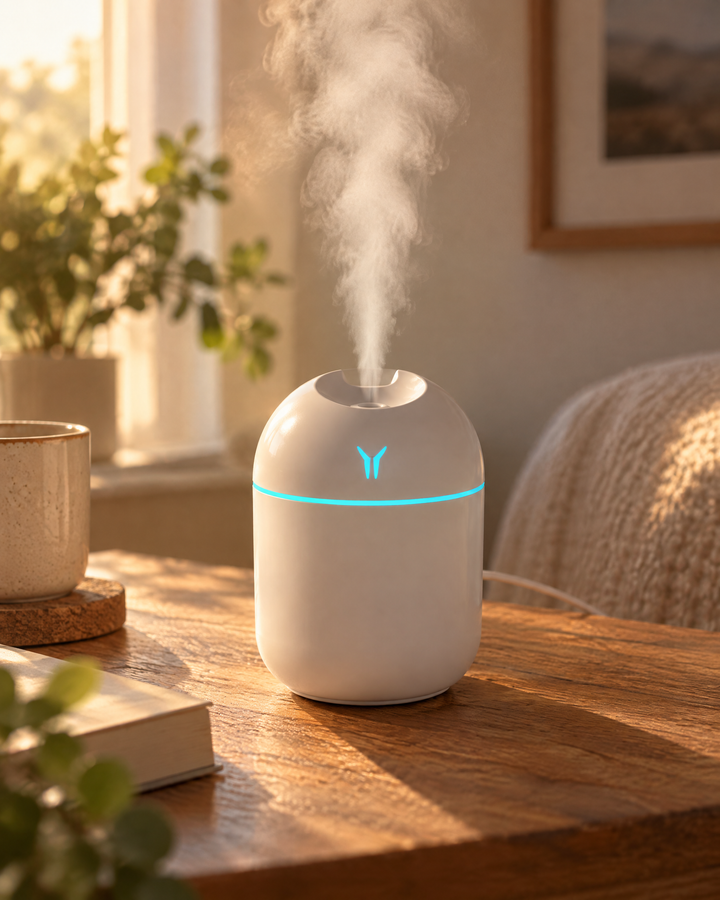 Vikbua™ Mini luftfukter med USB og fargeskiftende nattlys