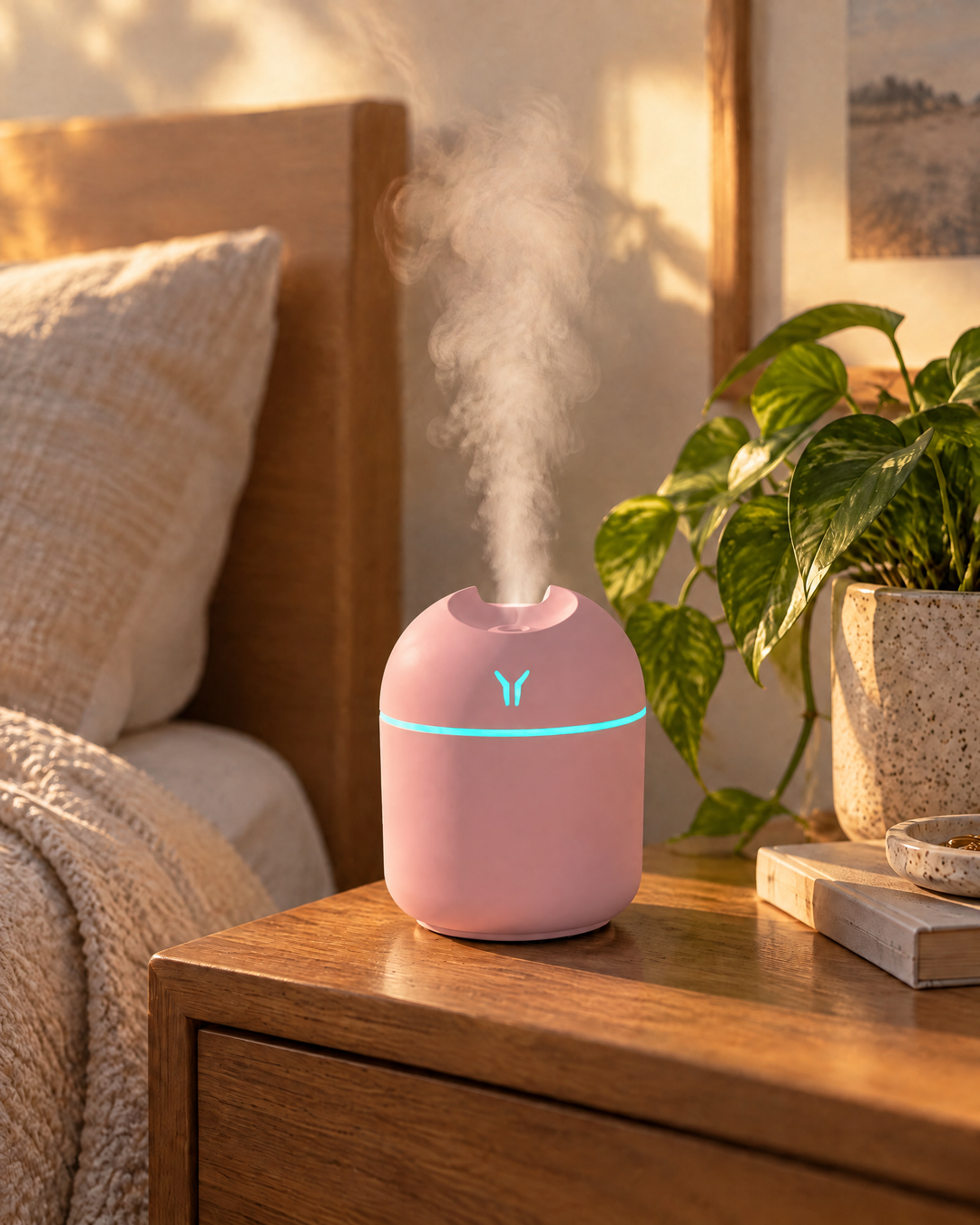 Vikbua™ Mini luftfukter med USB og fargeskiftende nattlys