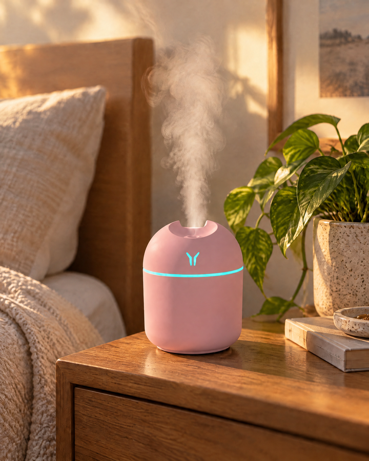 Vikbua™ Mini luftfukter med USB og fargeskiftende nattlys