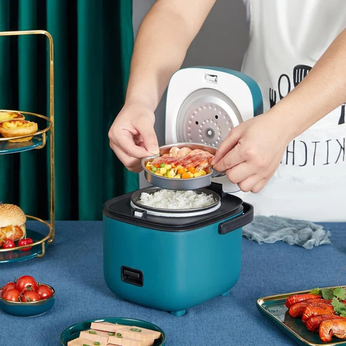 Vikbua™ Kompakt riskoker med damper – ris og grønnsaker på én gang