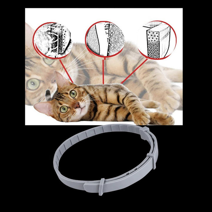 Vikbua™ Loppe- og flåtthalsbånd for hund og katt, justerbart