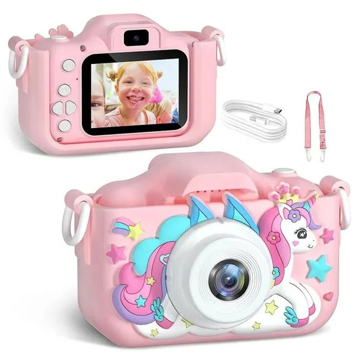 Vikbua™ Digitalkamera for barn med 1080P video, doble linser og zoom