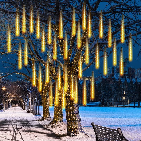 Vikbua™ LED-istappslynge med fallende snøeffekt, 8 rør
