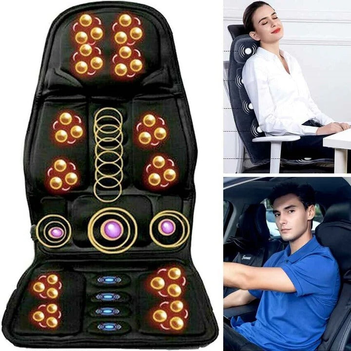 Vikbua™ Shiatsu massasjepute for hele ryggen med varme og nakkestøtte