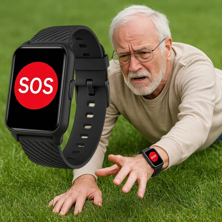 Vikbua™ Smartklokke for eldre med fallalarm, GPS og SOS-anrop
