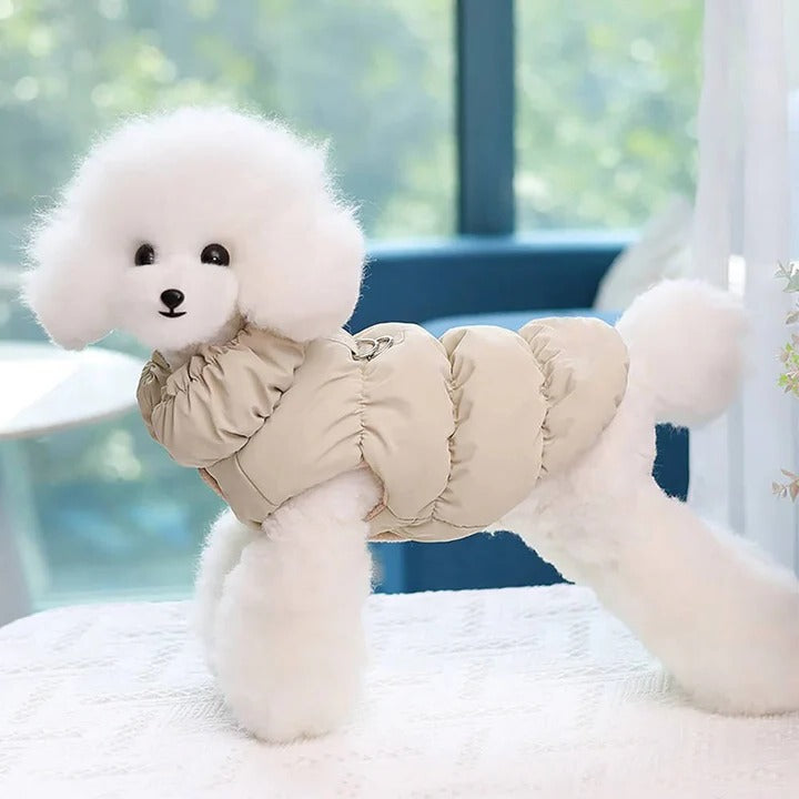 Vikbua™ Fôret vinterjakke til hund med båndring og høy krage