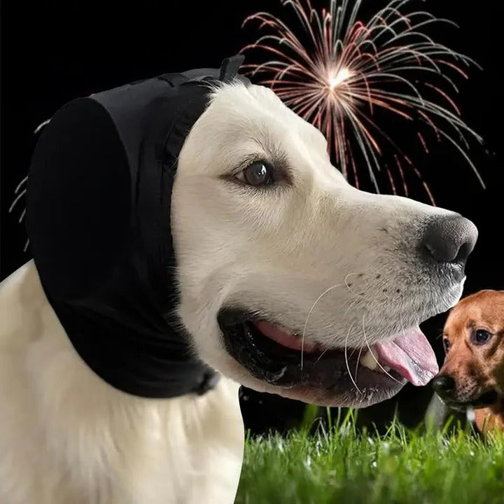 Vikbua™ Hørselvern for hund i hettemodell, demper lyd og varmer