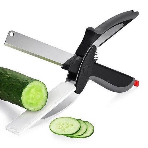 Vikbua™ Grønnsakssaks 2-i-1 med blader i rustfritt stål