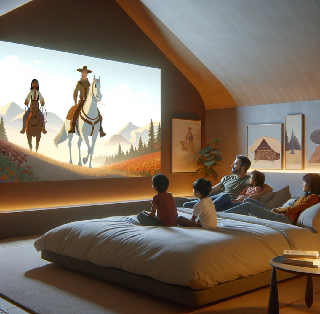 Vikbua™ Miniprojektor for hjemmekino med innebygd høyttaler