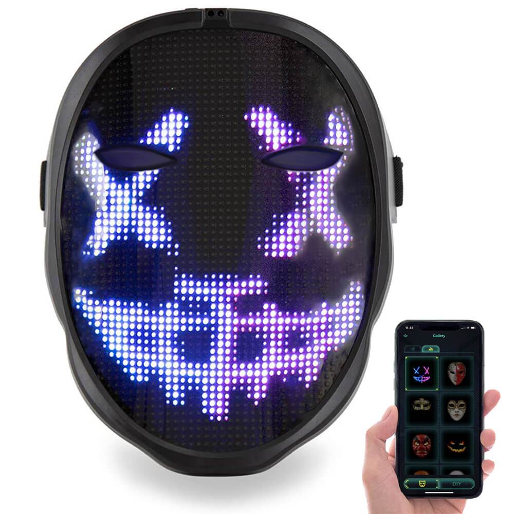 Vikbua™ Smart LED-maske som skifter ansikt med bevegelse og musikk