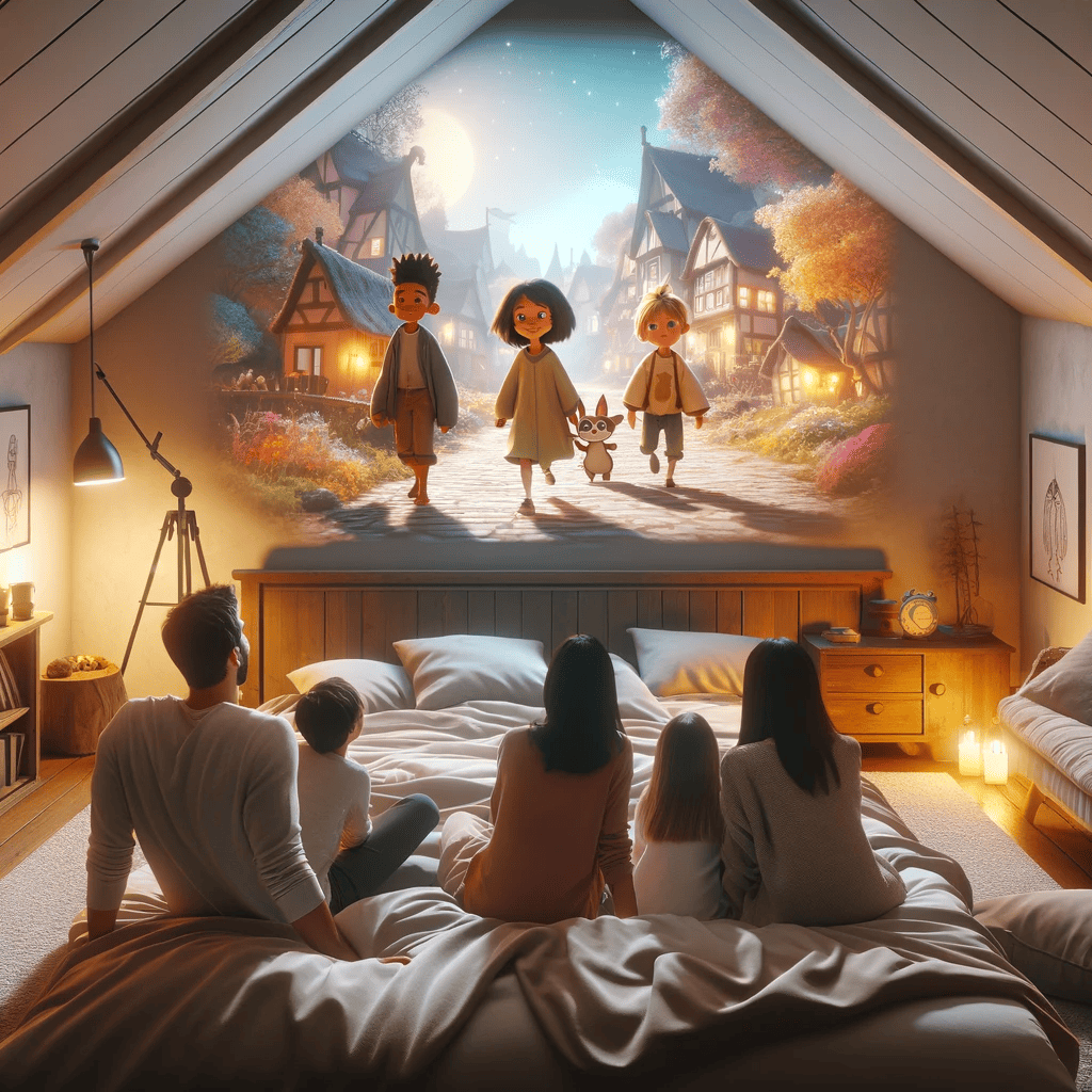 Vikbua™ Miniprojektor for hjemmekino med innebygd høyttaler