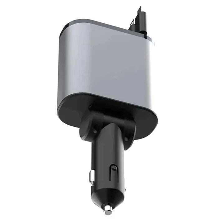 Vikbua™ Billader med to inntrekkbare kabler for USB-C og Lightning