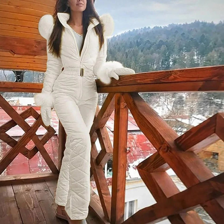 Vikbua™ Skidress dame i ett stykke med glidelås, vind- og snøavvisende
