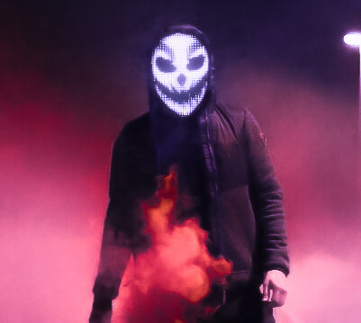 Vikbua™ Smart LED-maske som skifter ansikt med bevegelse og musikk