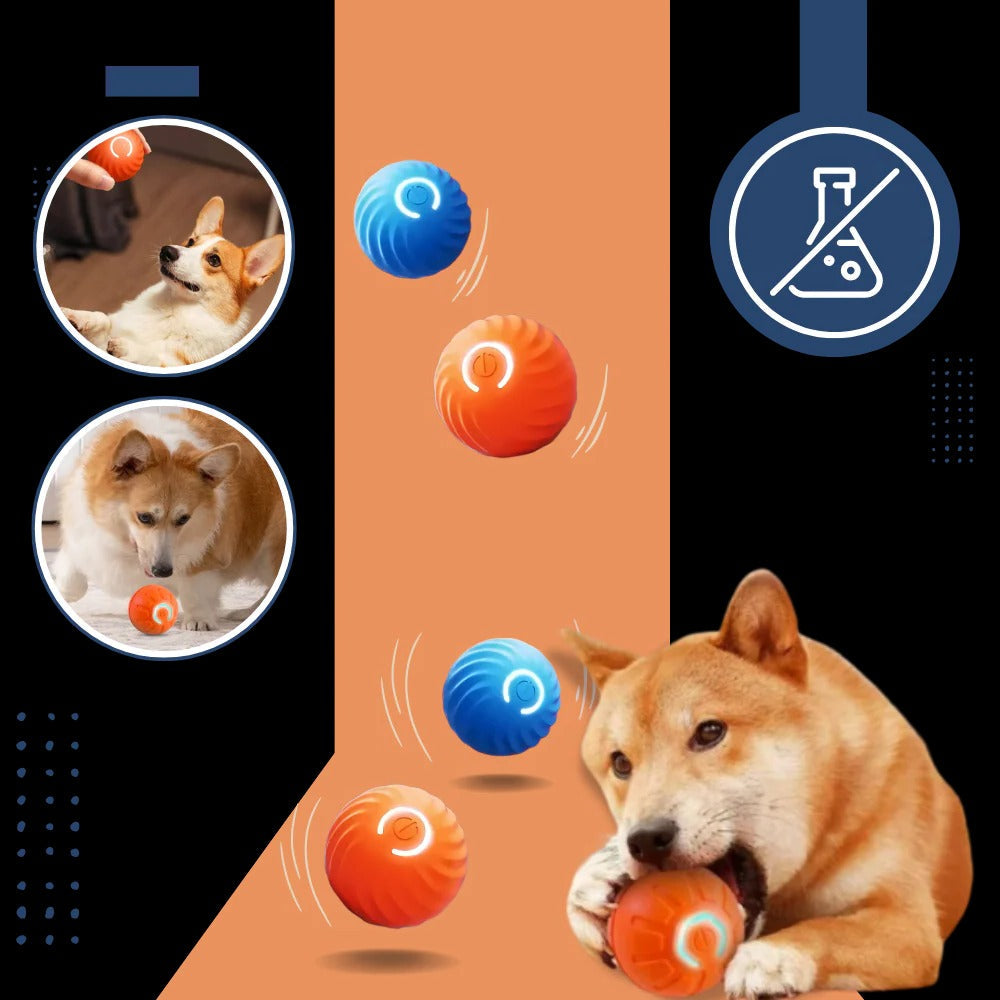 Vikbua™ Selvrullende hundeball som unngår hindringer, oppladbar