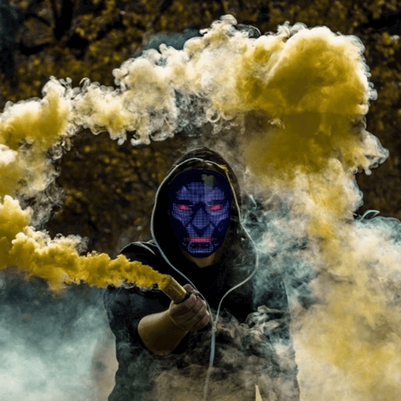Vikbua™ Smart LED-maske som skifter ansikt med bevegelse og musikk