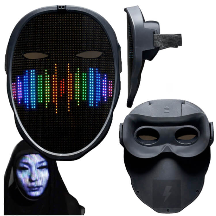 Vikbua™ Smart LED-maske som skifter ansikt med bevegelse og musikk