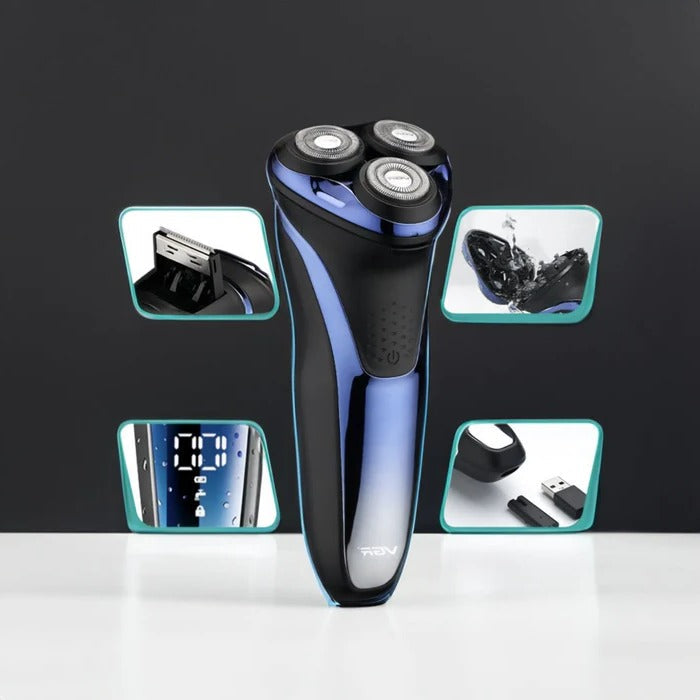 Vikbua™ Barbermaskin for herre med fleksibelt 3D-hode og LED-skjerm