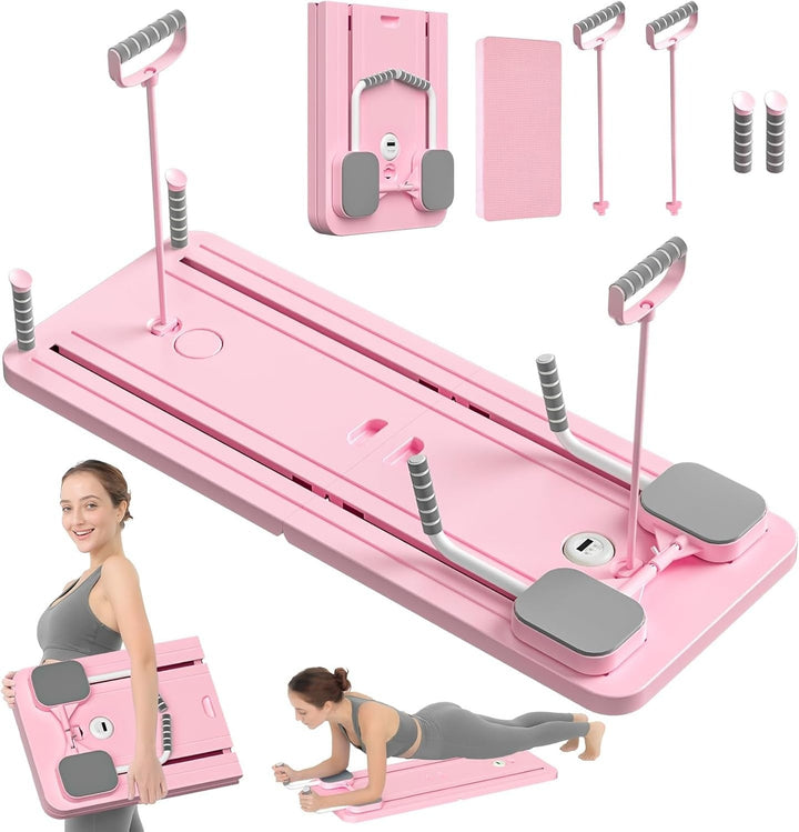 Vikbua™ Sammenleggbart pilatesbrett med strikker og timer