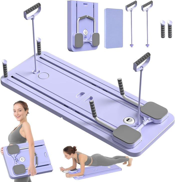 Vikbua™ Sammenleggbart pilatesbrett med strikker og timer