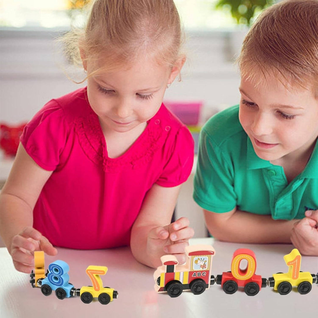 Vikbua™ Magnetisk talltog i tre for barn fra 3 til 6 år