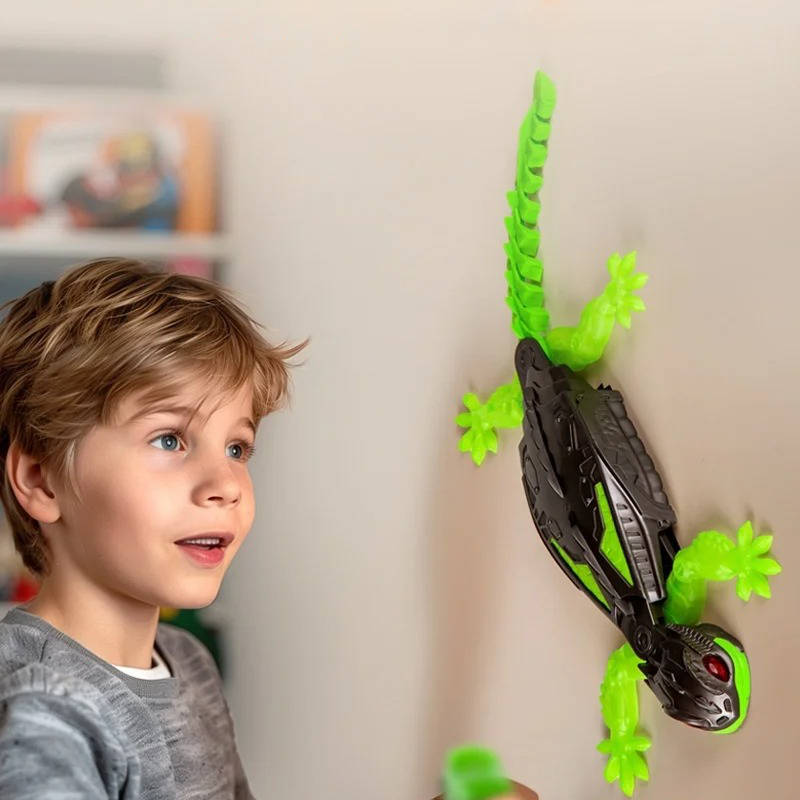 Vikbua™ Fjernstyrt øgle som klatrer på vegger, med lysende øyne
