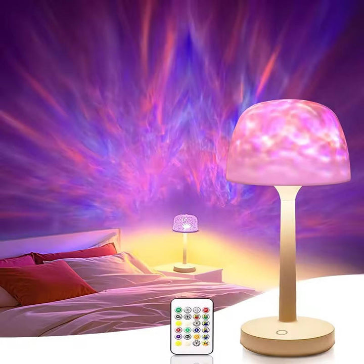 Vikbua™ Trådløs projektorlampe med vannmønster, fjernkontroll og 16 farger
