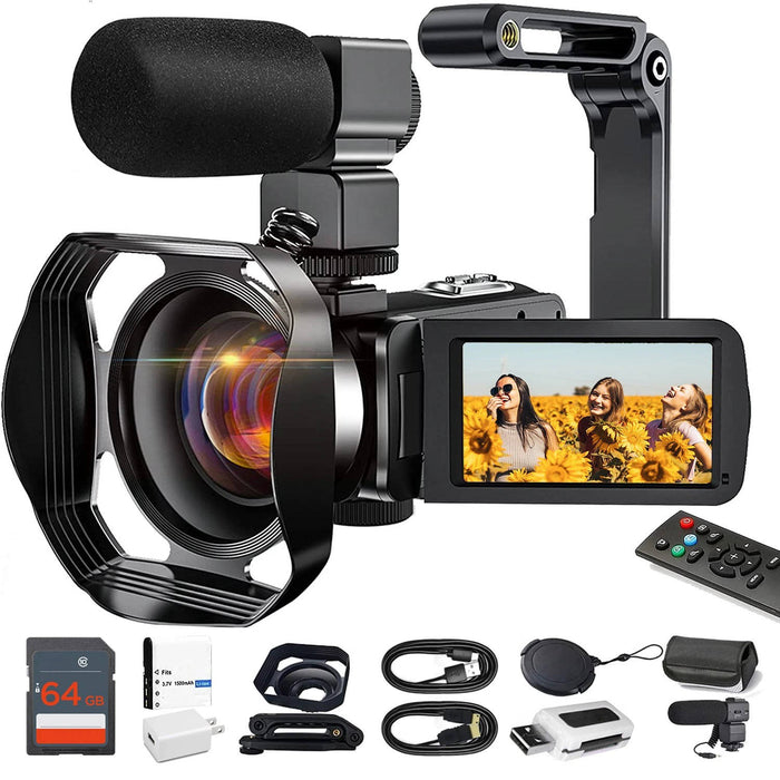 Vikbua™ 4K-videokamera for vlogging med 48 MP, vendbar skjerm og wifi