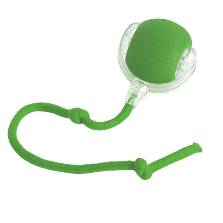 Vikbua™ Selvrullende katteball med leken tauhale