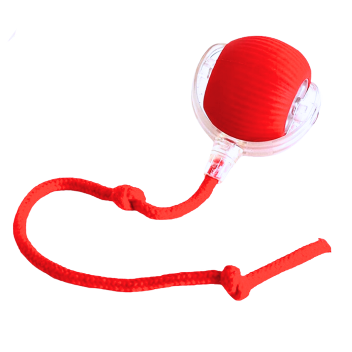 Vikbua™ Selvrullende katteball med leken tauhale