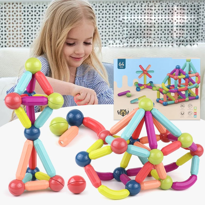 Vikbua™ Magnetiske byggepinner og kuler for kreativ 3D-bygging